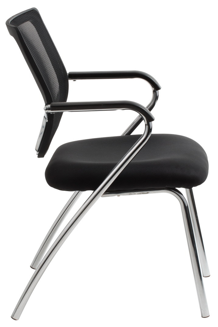 Townsville 4 Leg Black Mesh Back Waiting Room Chair Office Stock