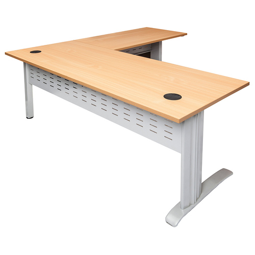 Rapid Span Beech Desk with Return Office Stock