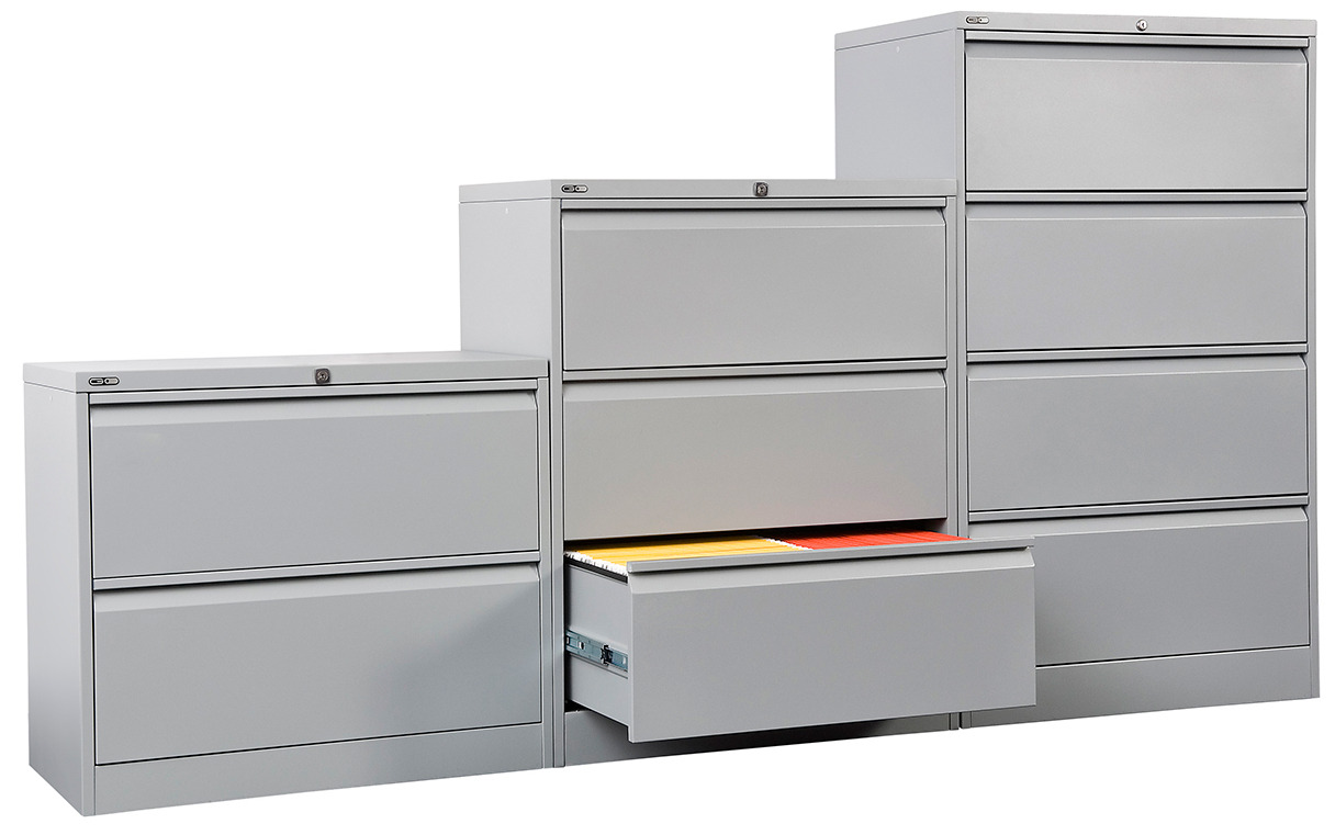 GO Steel Lateral Filing 4 Drawer Office Stock
