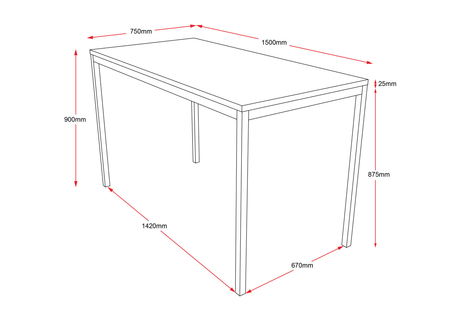 thumbnail 3 - Steel Frame Drafting Height White Office Table FurnX Rapidline