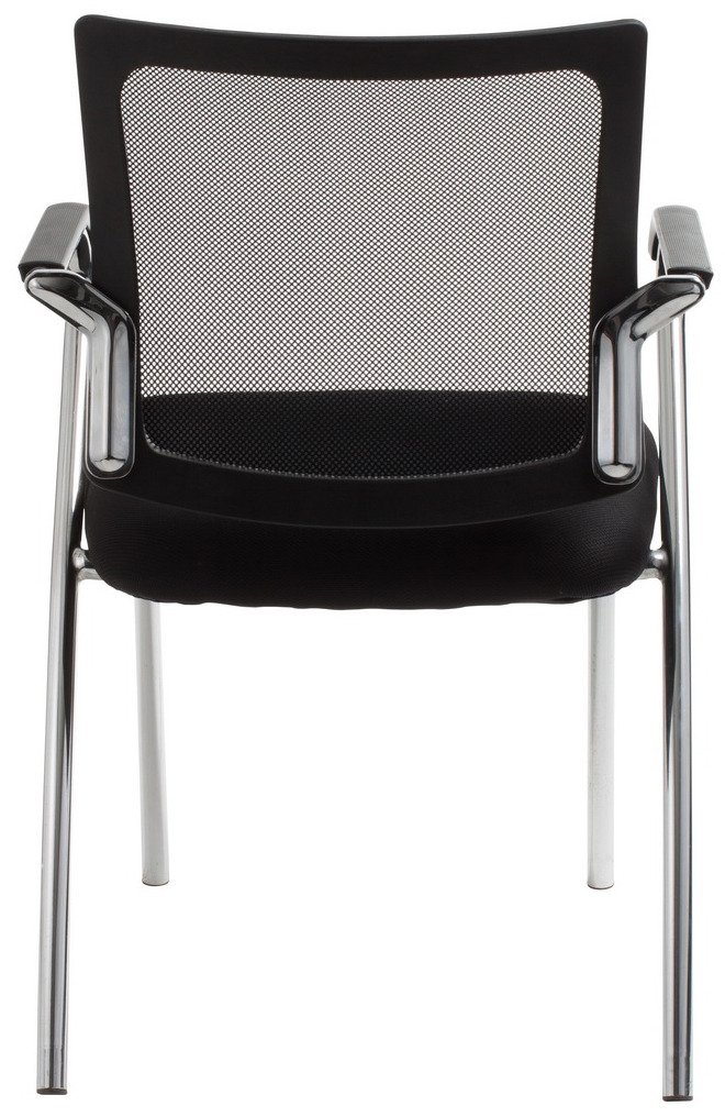 Townsville 4 Leg Black Mesh Back Waiting Room Chair Office Stock