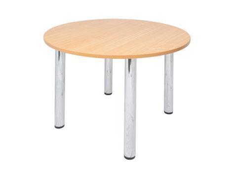 Chrome 4 Leg Round Meeting Table