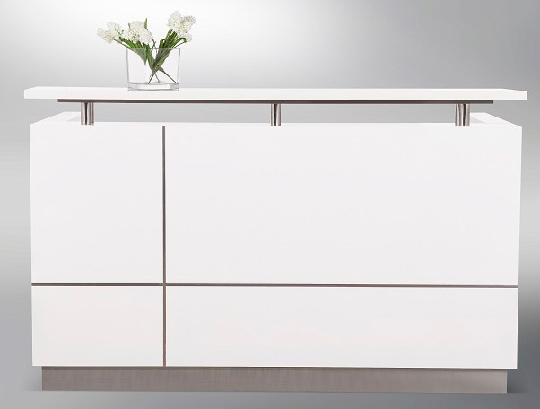 Hugo White Reception Desk Counter