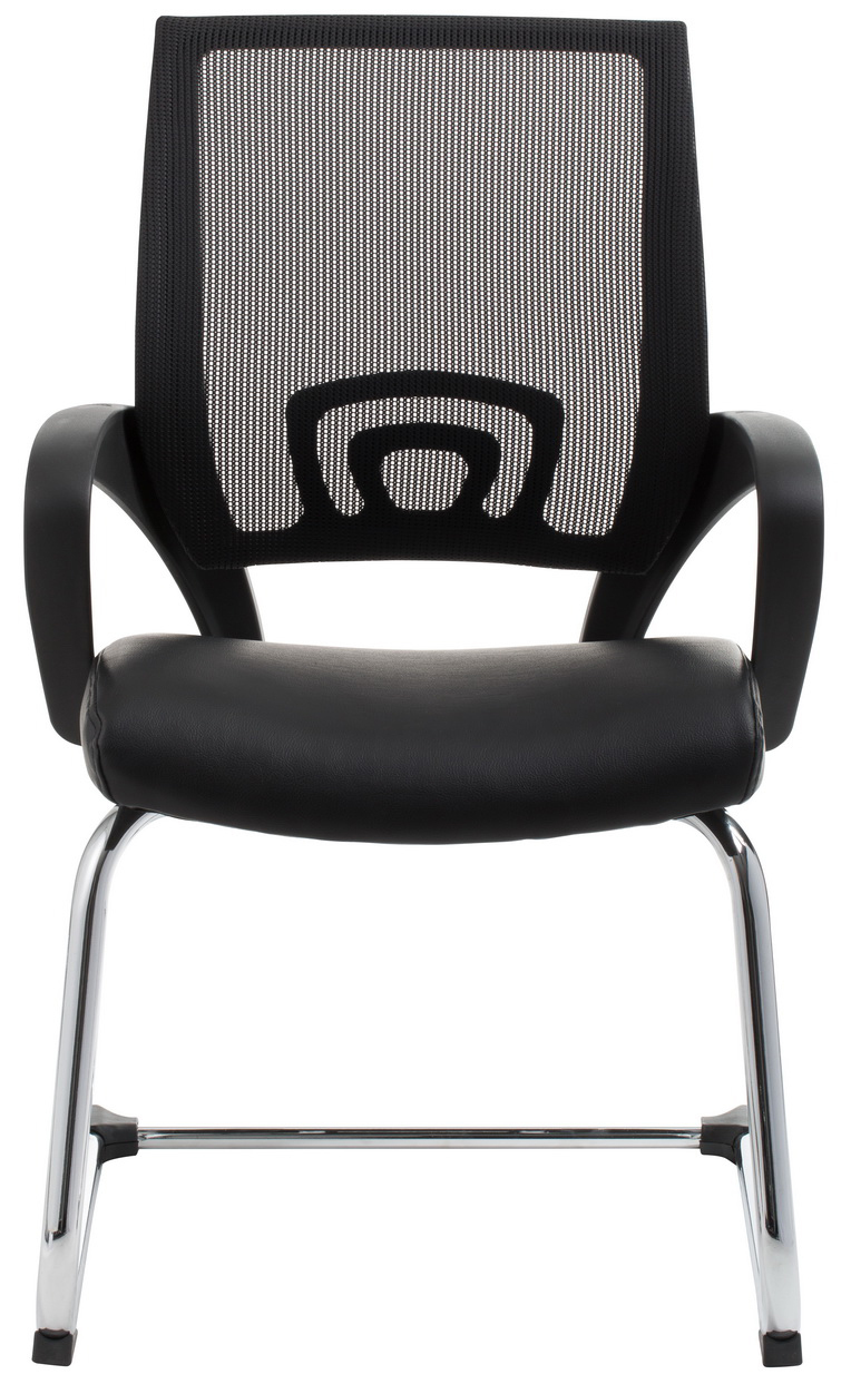 View Black Mesh Visitor Waiting Room Chair Office Stock