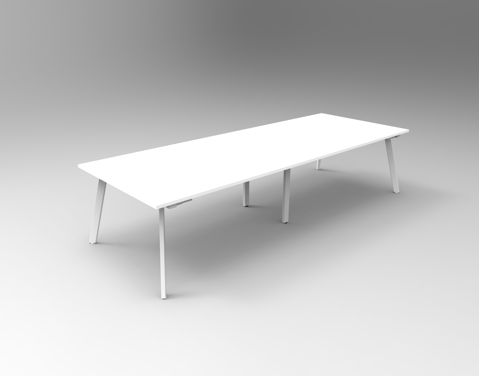 Eternity Meeting Table White Frame White Top  - 3200mm x 1200mm