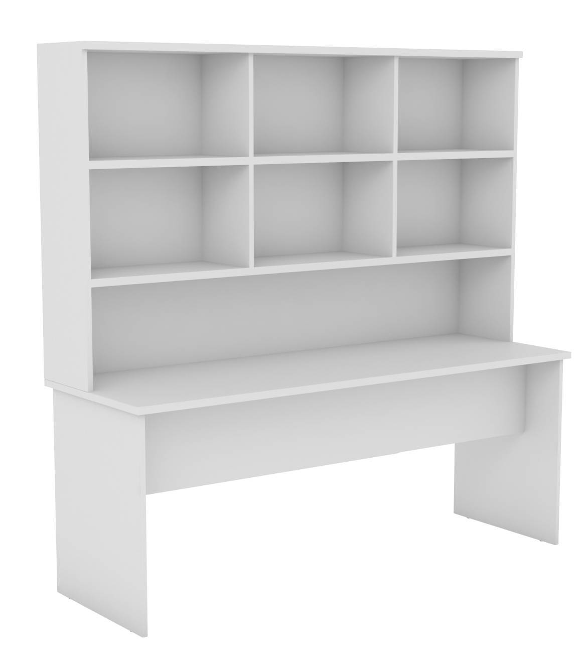 EkoSystem White Desk with Hutch Package1800mm x 750mm Office Stock