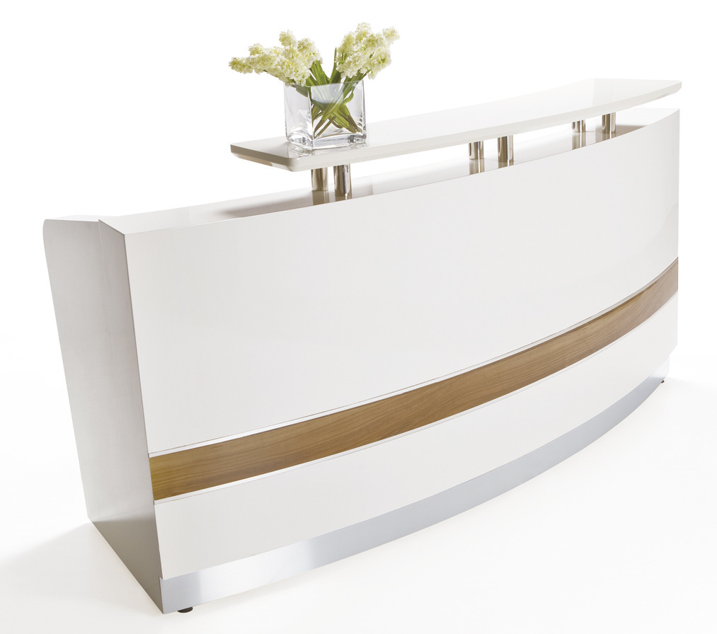 Conservatory White Reception Desk Counter
