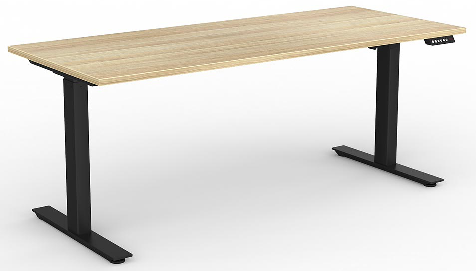 Agile Electric Sit Stand Desk Black New Oak