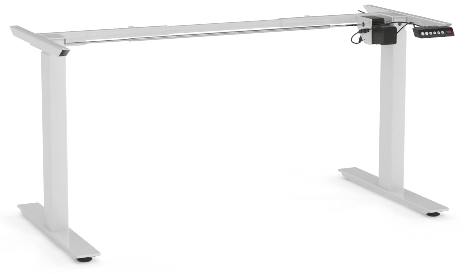 Agile White Electric Height Adjustable Desk Frame