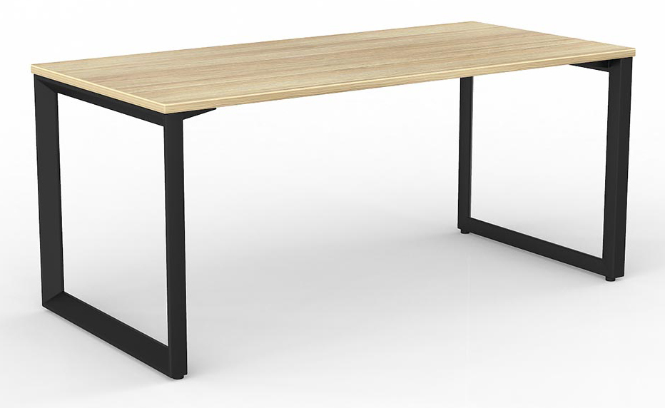 Anvil Modern Office Desk Black Frame New Oak Desk Top