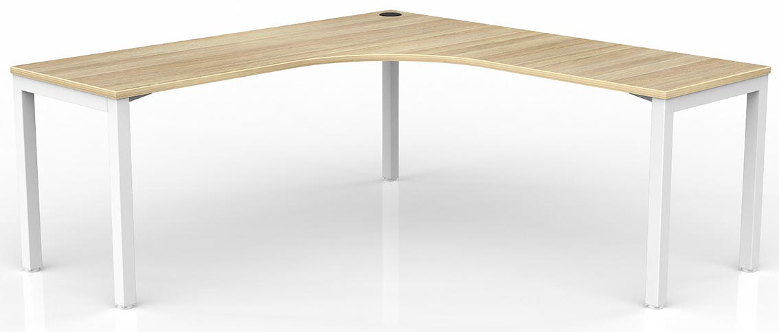 Axis White New Oak Corner Home Office Desk Workstation