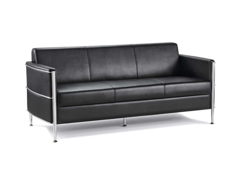 Eclipse 3 Seater Lounge - Black PU