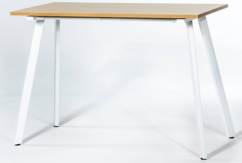 Eternity High Bar Table White Legs New Oak Top
