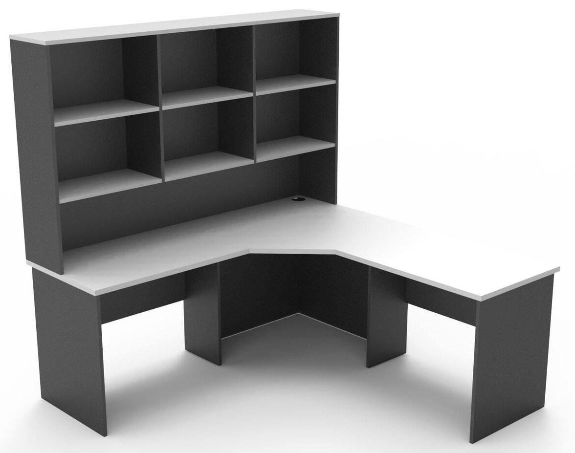 Corner workstation with hutch deals