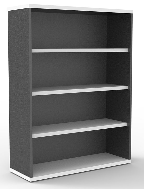 Express White & Ironstone Office Bookcase