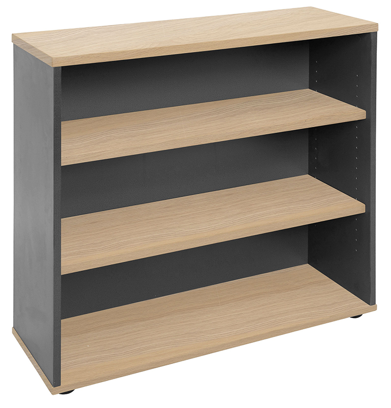 Express New Oak & Ironstone Office Bookcase