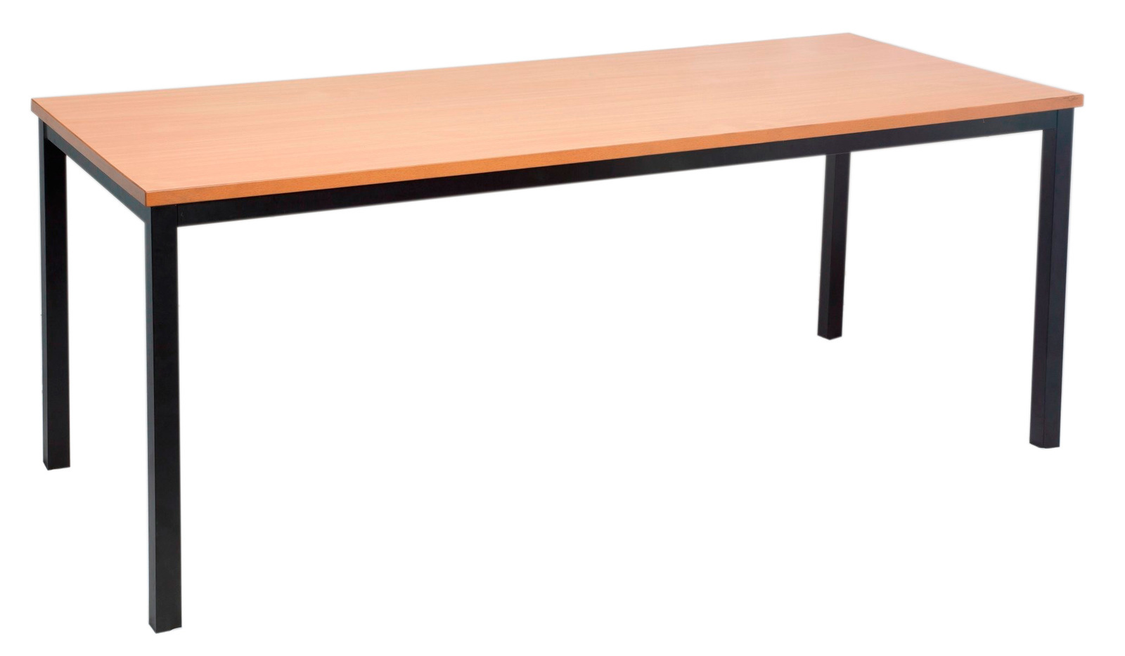 Steel Frame Office Table - Beech Top