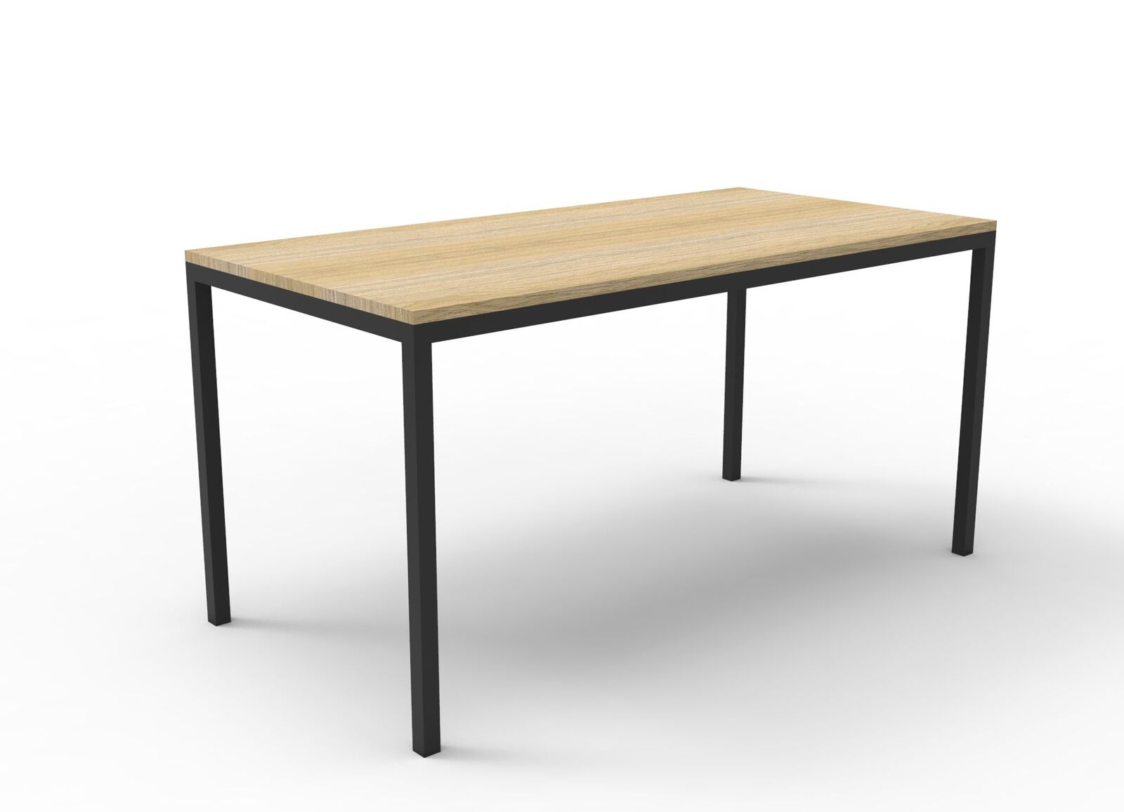 Steel Frame Office Table New Oak Top