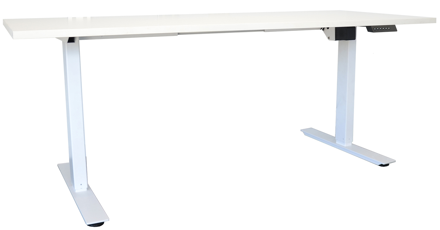 Swift Sit Stand Electric Height Adjustable Desk White Frame