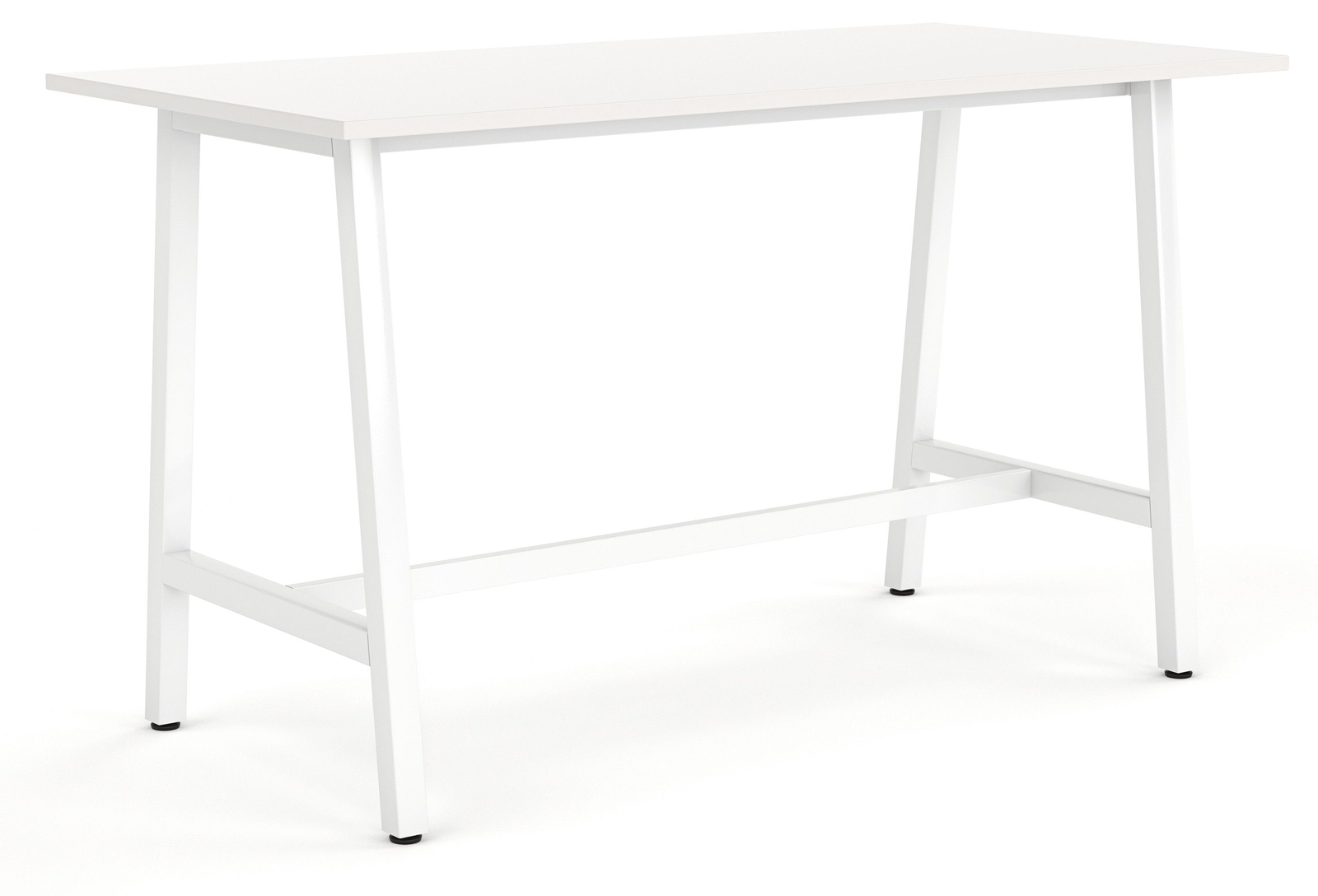 Trestle Bar Leaner Stand Up Table - White Frame White Top