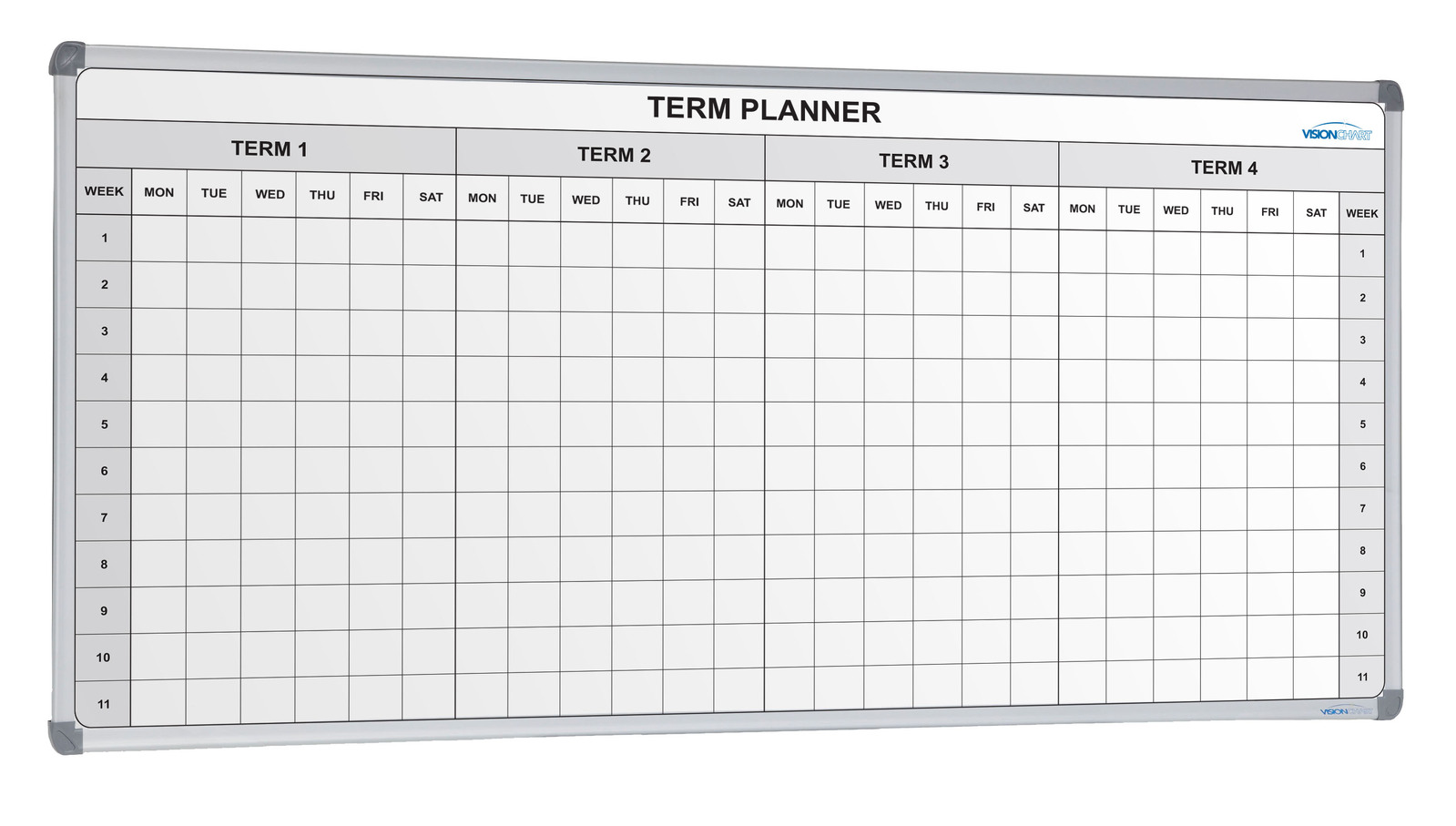 School 4 Term Planner Magnetic Whiteboard