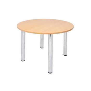 Chrome 4 Leg Round Meeting Table