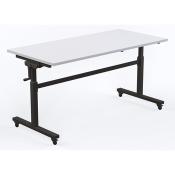 Axis Height Adjustable Flip Top Mobile Table White