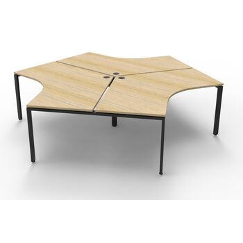 Infinity 120 Degree 3 Person Workstation - Profile Leg