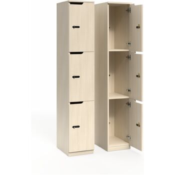 Knox 3 Door Storage Locker – Secure Storage Solution - Nordic Maple