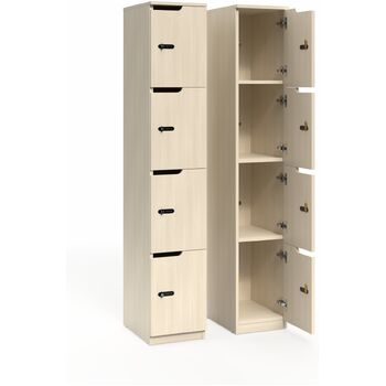 Knox 4 Door Storage Locker – Secure Storage Solution - Nordic Maple
