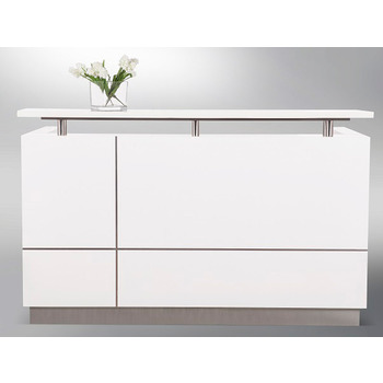 Hugo White Reception Desk Counter