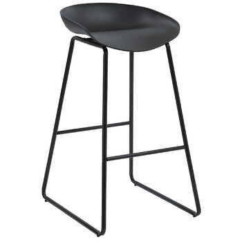 Aries Black Metal Bar Stool