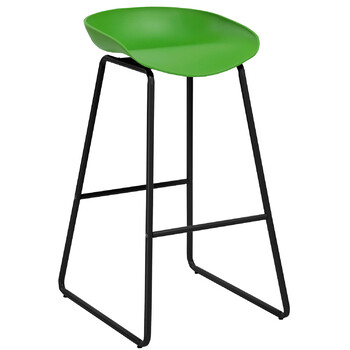 Aries Green Metal Bar Stool