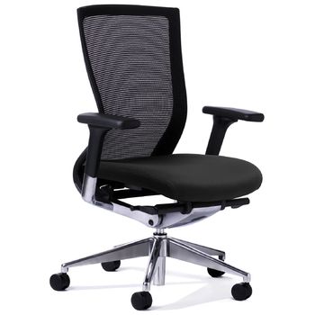 Balance Black Mesh Back Executive Chair - Black Fabric Seat