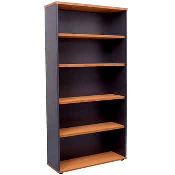 Express Tall Office Bookcase - Beech/Ironstone
