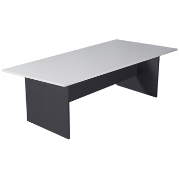 Express White Rectangular Boardroom Table - 2400mm
