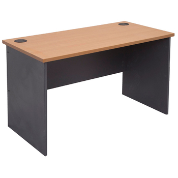 Express Straight Home Office Desk - 1500 x 750 - Beech/Ironstone