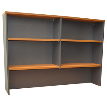 Express Desk Storage Hutch Unit - 1500 x 315 - Beech/Ironstone