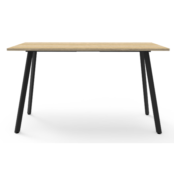 Eternity High Bar Table Black Legs New Oak Top [Size: 1500mm x 750mm]