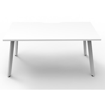 Eternity Single Sided Workstation White Frame White Top - 1200mm x 750mm