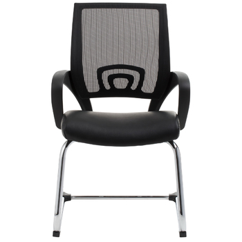 View Black Mesh Visitor Waiting Room Chair