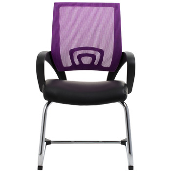 View Purple Mesh Visitor Waiting Room Chair