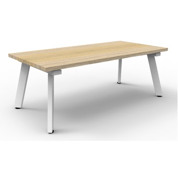 1200X600 Eternity Coffee Table - Natural Oak/White Satin