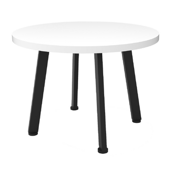 600MM DIA Eternity Coffee Table - Natural White/Black