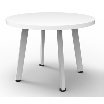 600MM DIA Eternity Coffee Table - Natural White/White Satin