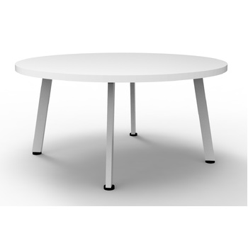 900MM DIA Eternity Coffee Table - Natural White/White Satin