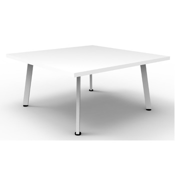 900X900 Eternity Coffee Table - Natural White/White Satin