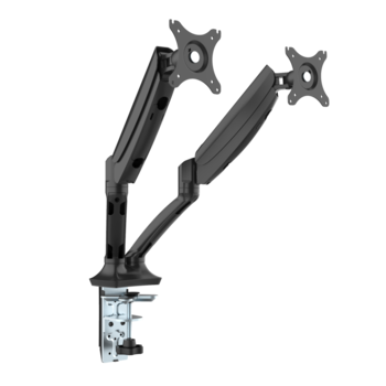 Executive Black Gas Spring Dual Monitor Arm