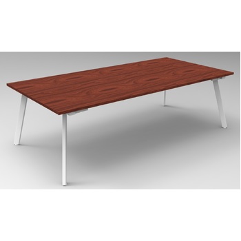 Eternity Meeting Table 2400mm  x 1200mm [Frame: White] [Top Colour: Appletree]