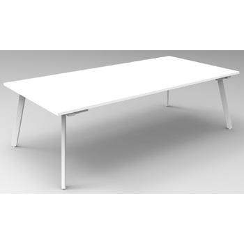 Eternity Meeting Table 2400mm  x 1200mm [Frame: White] [Top Colour: White]